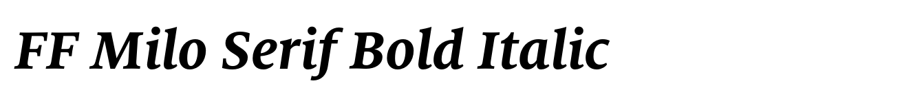 FF Milo Serif Bold Italic image